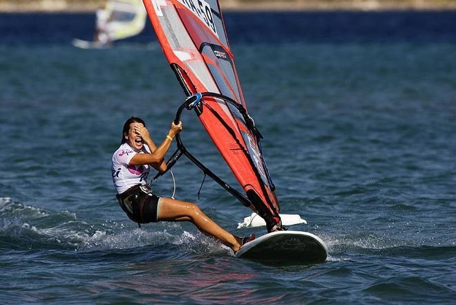 Marion blows it for team France - Pegasus Airlines Alacati PWA World Cup &copy;  John Carter / PWA http://www.pwaworldtour.com
